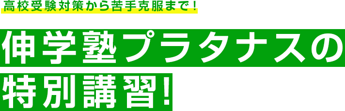 高校受験対策から苦手克服まで！伸学塾プラタナスの特別講習！